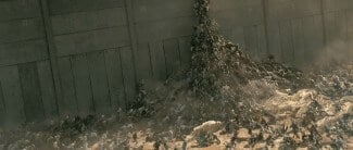 Zombies climbing wall